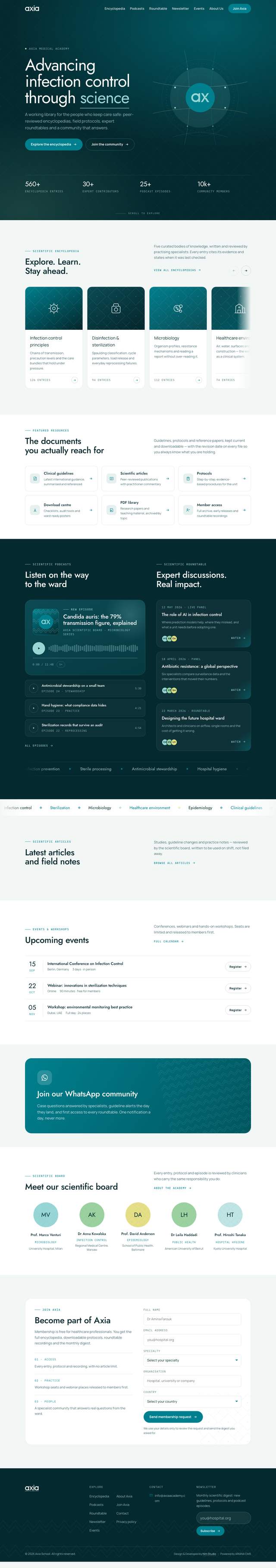 Home page of axia.school