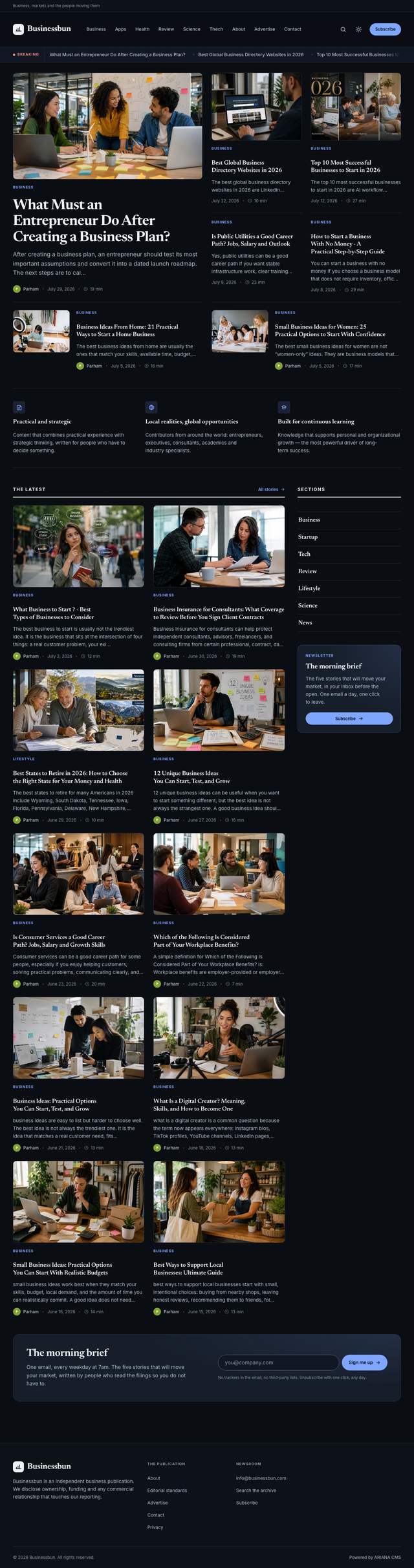 Home page of businessbun.com