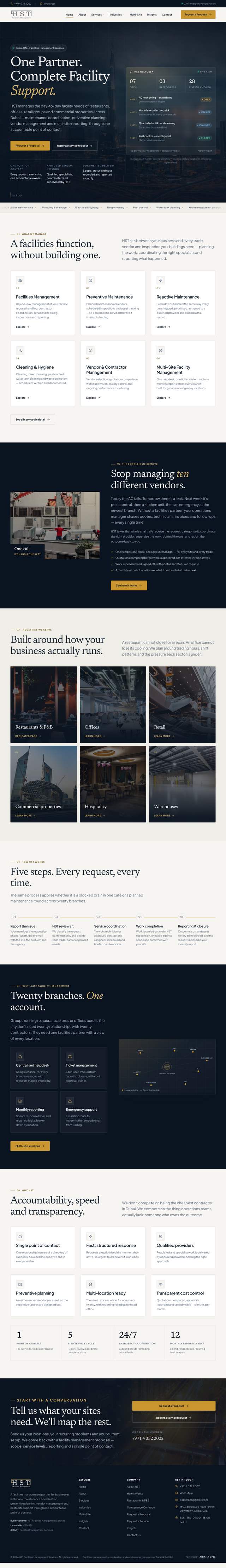 Home page of hstfacilities.ae