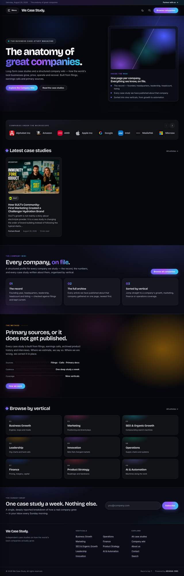 Home page of wecasestudy.com